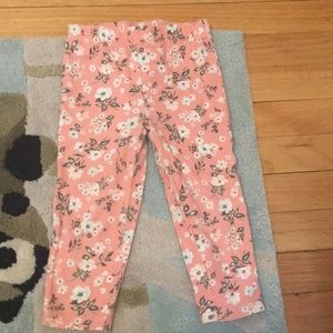 Carter’s pink flower leggings